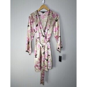NWT Jones New York Floral Robe With Lace and Pockets Women S/M Summer Rendezvous